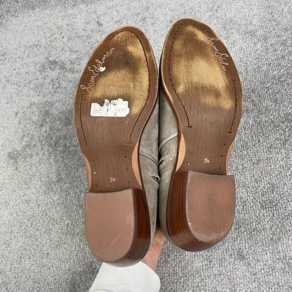 Sam Edelman Petty Women's Tan Putty Suede Ankle Bootie Boots Size 7.5 - Picture 7 of 7